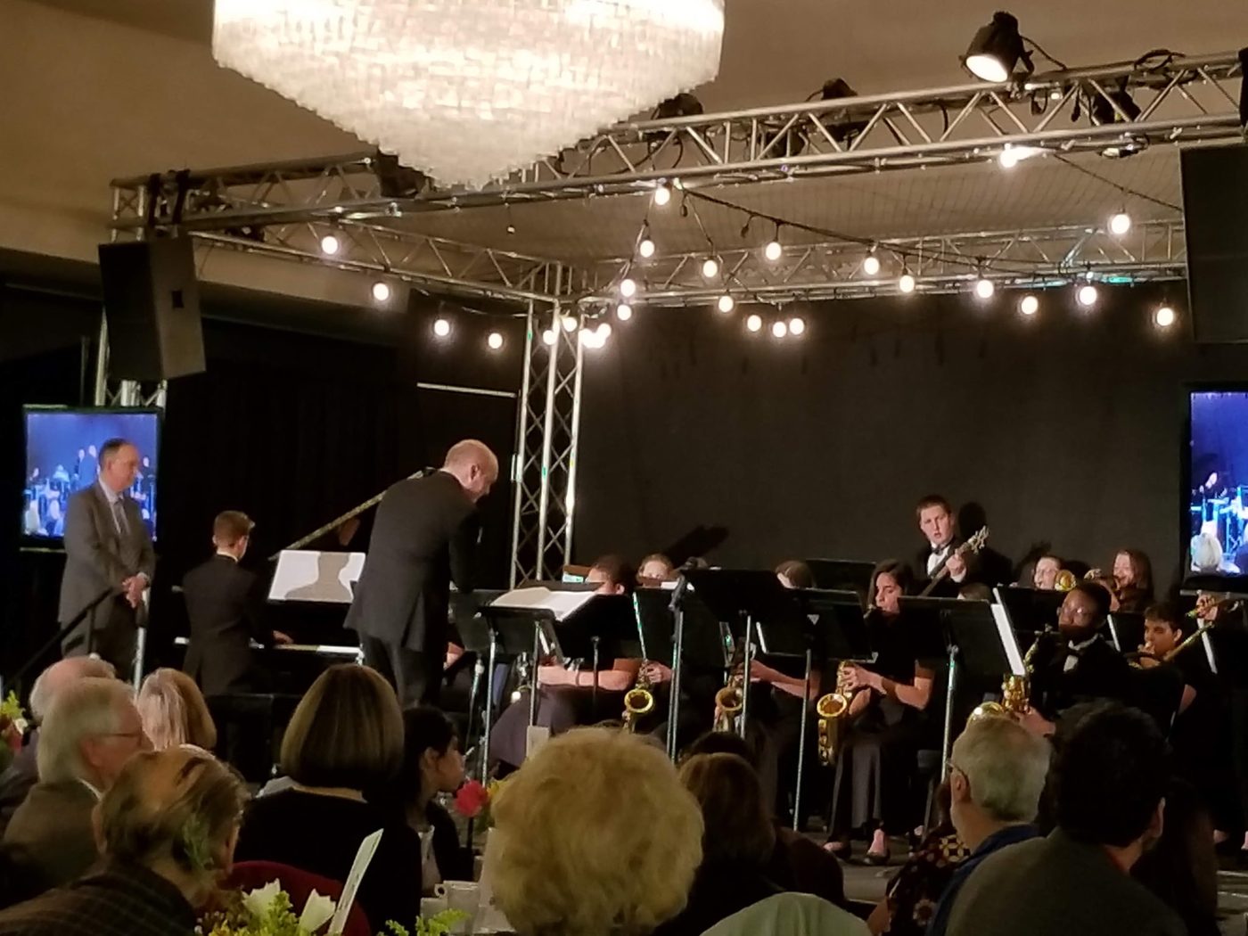 Jazz band performing on stage